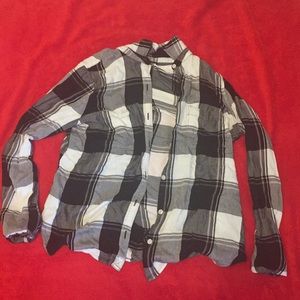 a black and white flannel